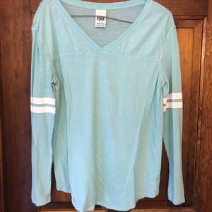Long sleeve mint green t shirt